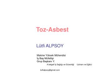 Toz-Asbest