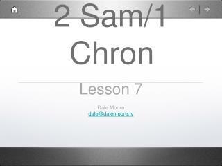 2 Sam/1 Chron
