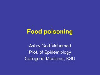 Food poisoning