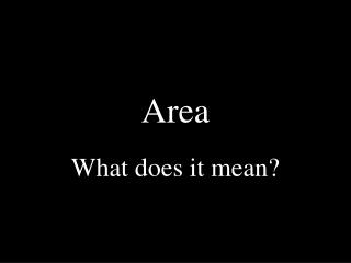 Area