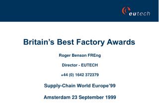 Britain’s Best Factory Awards