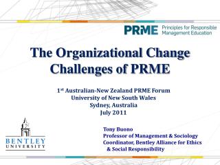 The Organizational Change Challenges of PRME