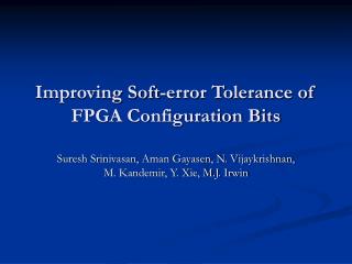 Improving Soft-error Tolerance of FPGA Configuration Bits