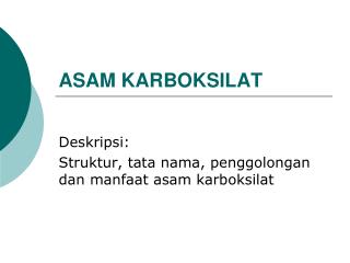 ASAM KARBOKSILAT