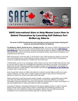 SAFE International Aims to Help Women Learn How to Defend