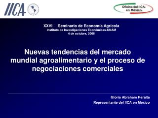 Nuevas tendencias del mercado mundial agroalimentario y el proceso de negociaciones comerciales