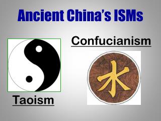 Ancient China’s ISMs
