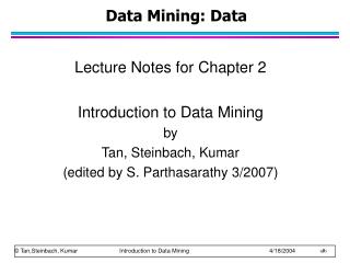 Data Mining: Data