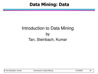 Data Mining: Data