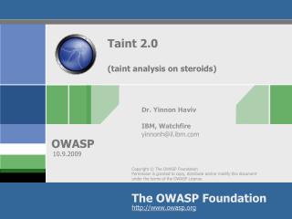 Taint 2.0 (taint analysis on steroids)