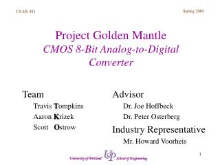 Project Golden Mantle CMOS 8-Bit Analog-to-Digital Converter