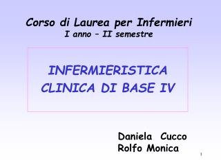 Corso di Laurea per Infermieri I anno – II semestre