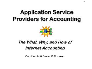 Application Service Providers for Accounting