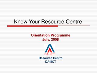 Know Your Resource Centre