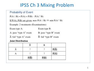 IPSS Ch 3 Mixing Problem