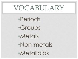 Vocabulary