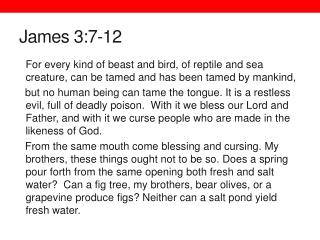 James 3:7-12
