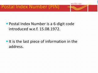 Postal Index Number (PIN)