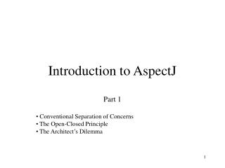 Introduction to AspectJ