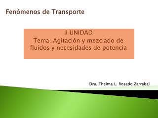 Fenómenos de Transporte