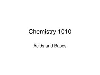 Chemistry 1010