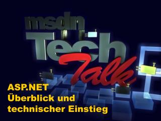 ASP.NET Überblick und technischer Einstieg