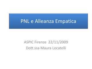 PNL e Alleanza Empatica