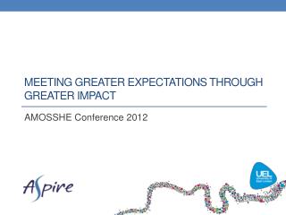 Meeting greater expectations through greater impact