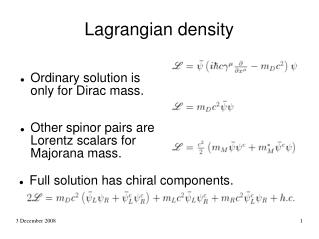 Lagrangian density