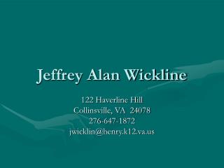 Jeffrey Alan Wickline