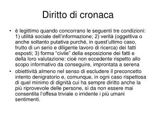 Diritto di cronaca