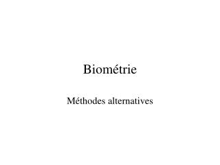 Biométrie