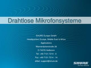 Drahtlose Mikrofonsysteme