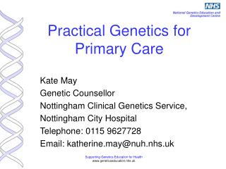 Practical Genetics for Primary Care