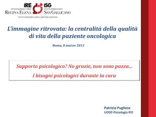 Patrizia Pugliese UOSD Psicologia IFO