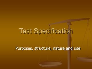 Test Specification