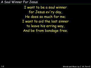 A Soul Winner For Jesus