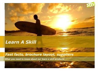 Fast facts, brochure layout, suppliers