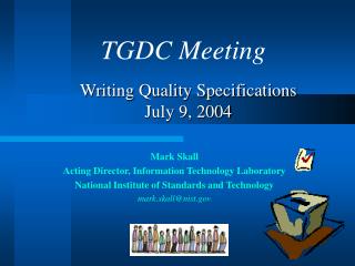 Writing Quality Specifications July 9, 2004