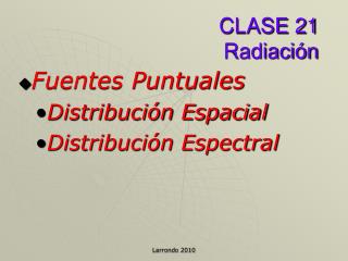 CLASE 21 Radiación