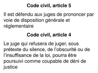 Code civil, article 5