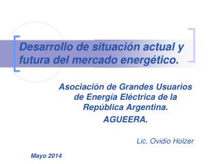 Desarrollo de situación actual y futura del mercado energético.