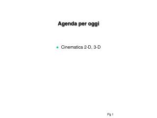 Agenda per oggi