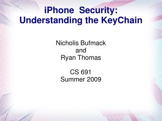 iPhone Security: Understanding the KeyChain