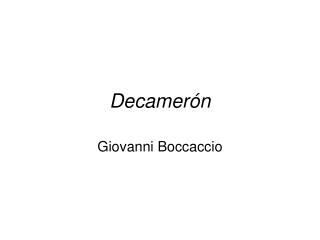 Decamerón