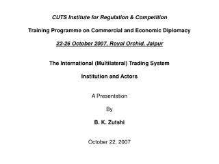 CUTS Institute for Regulation &amp; Competition