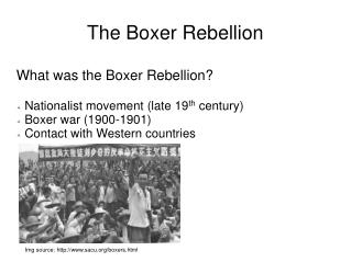 The Boxer Rebellion