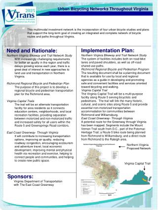 Urban Bicycling Networks Throughout Virginia