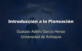 Introducción a la Planeación