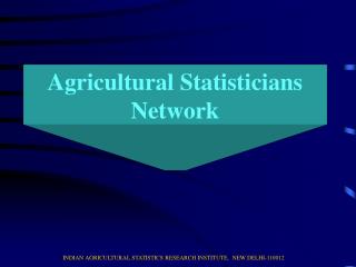 Agricultural Statisticians Network